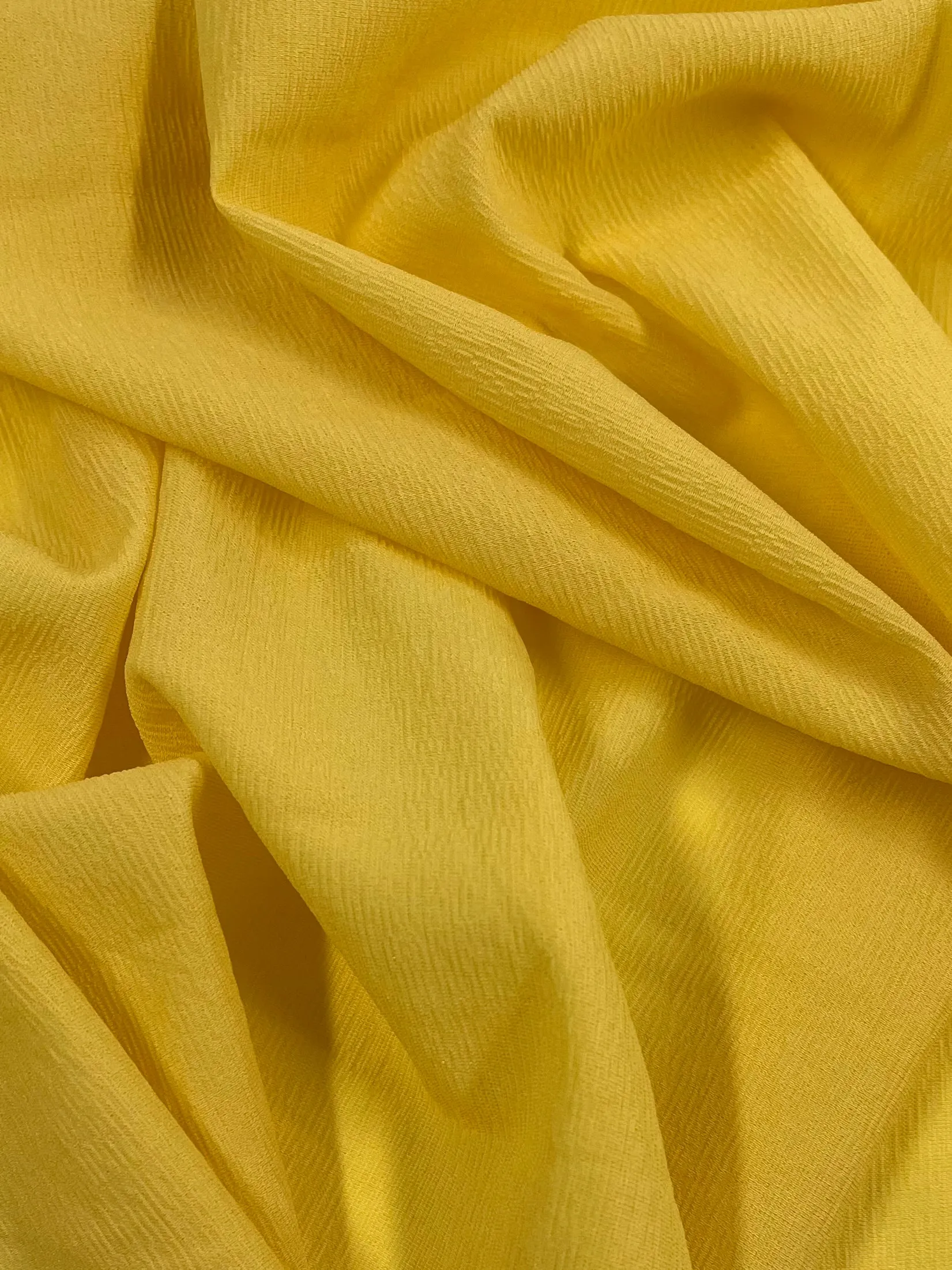Stretch Crinkle - Yellow - 140cm