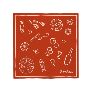 Tableau Scarf in Red
