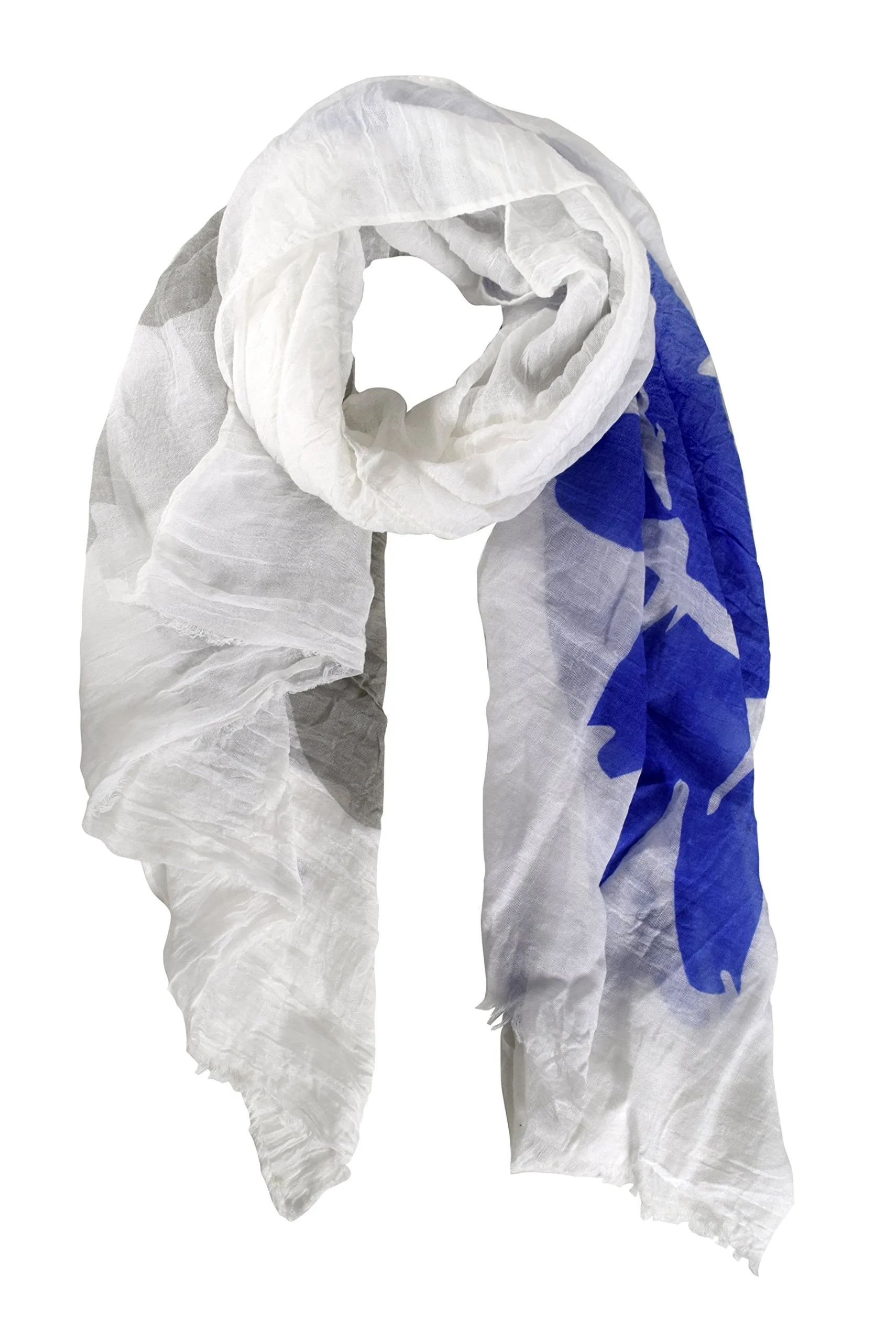 Womens Abstract Feather and Flower Design Scarves Value Pack of 2