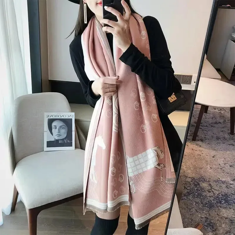 Women's Winter Scarf Luxury  Design Warm Pashmina Blanket