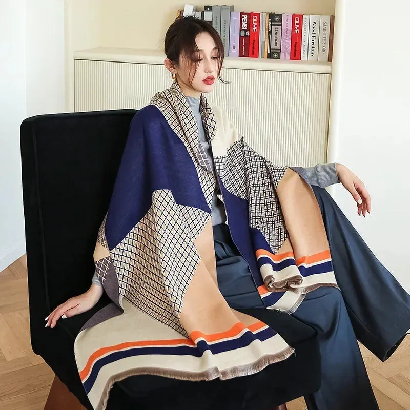 Women's Winter Scarf Luxury  Design Warm Pashmina Blanket