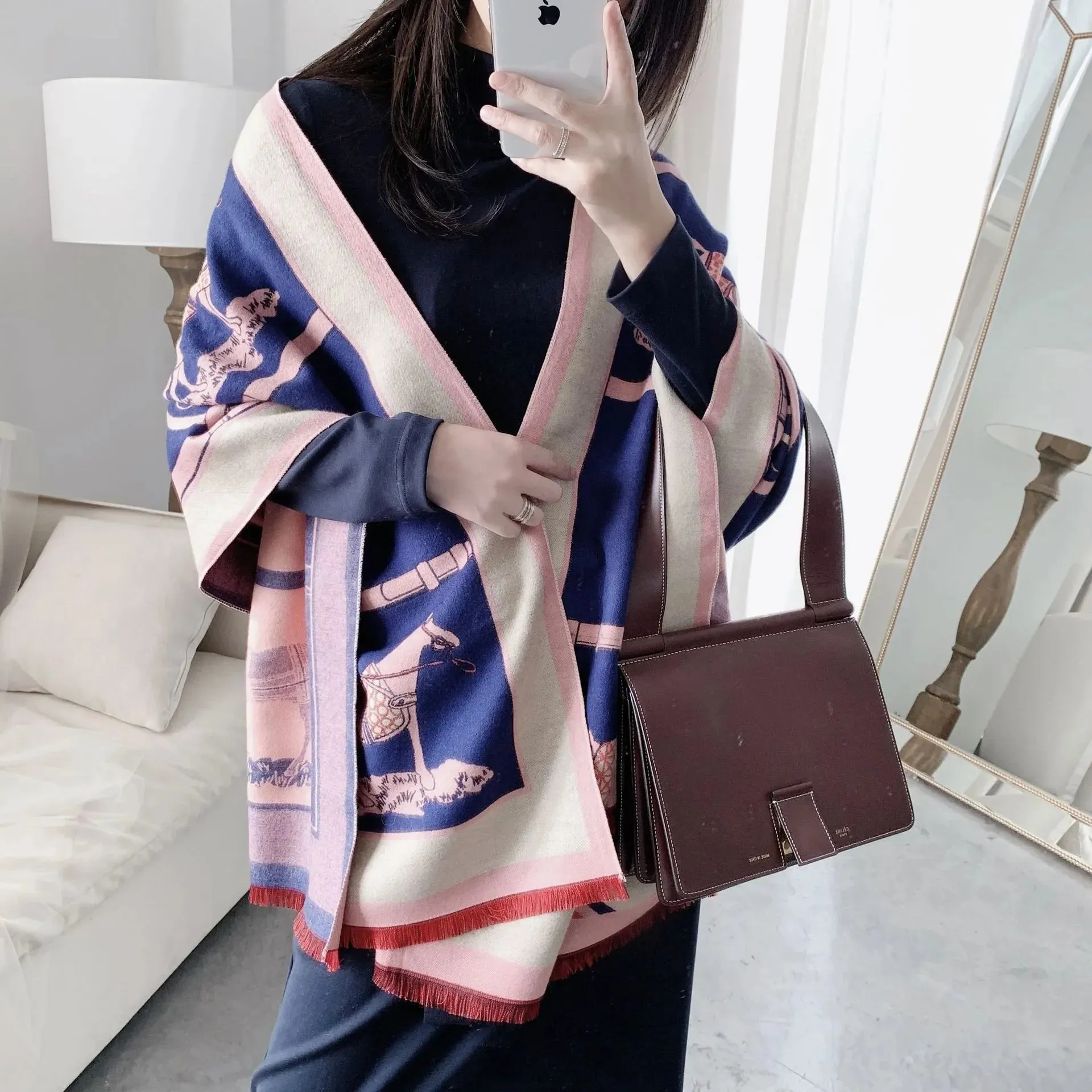 Women's Winter Scarf Luxury  Design Warm Pashmina Blanket
