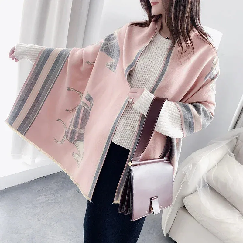 Women's Winter Scarf Luxury  Design Warm Pashmina Blanket