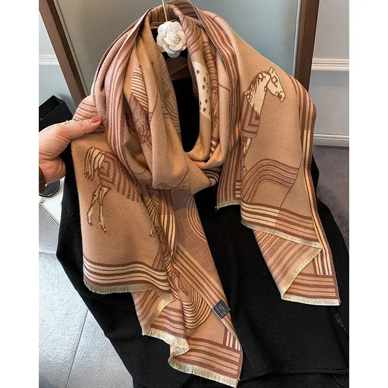Women's Winter Scarf Luxury  Design Warm Pashmina Blanket
