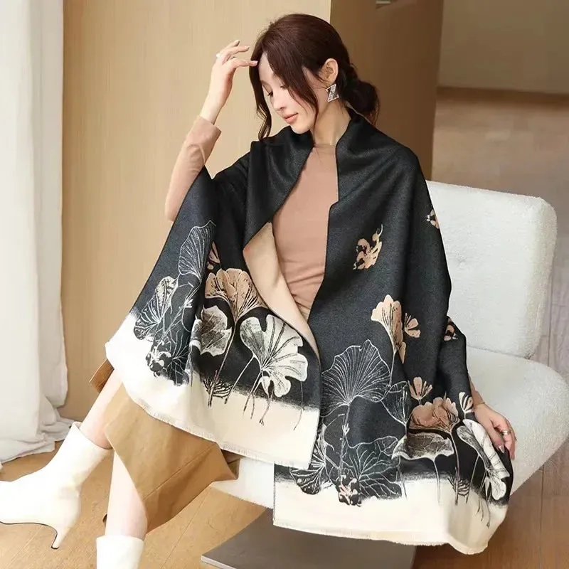 Women's Winter Scarf Luxury  Design Warm Pashmina Blanket