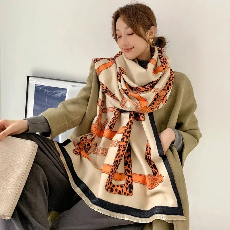Women's Winter Scarf Luxury  Design Warm Pashmina Blanket