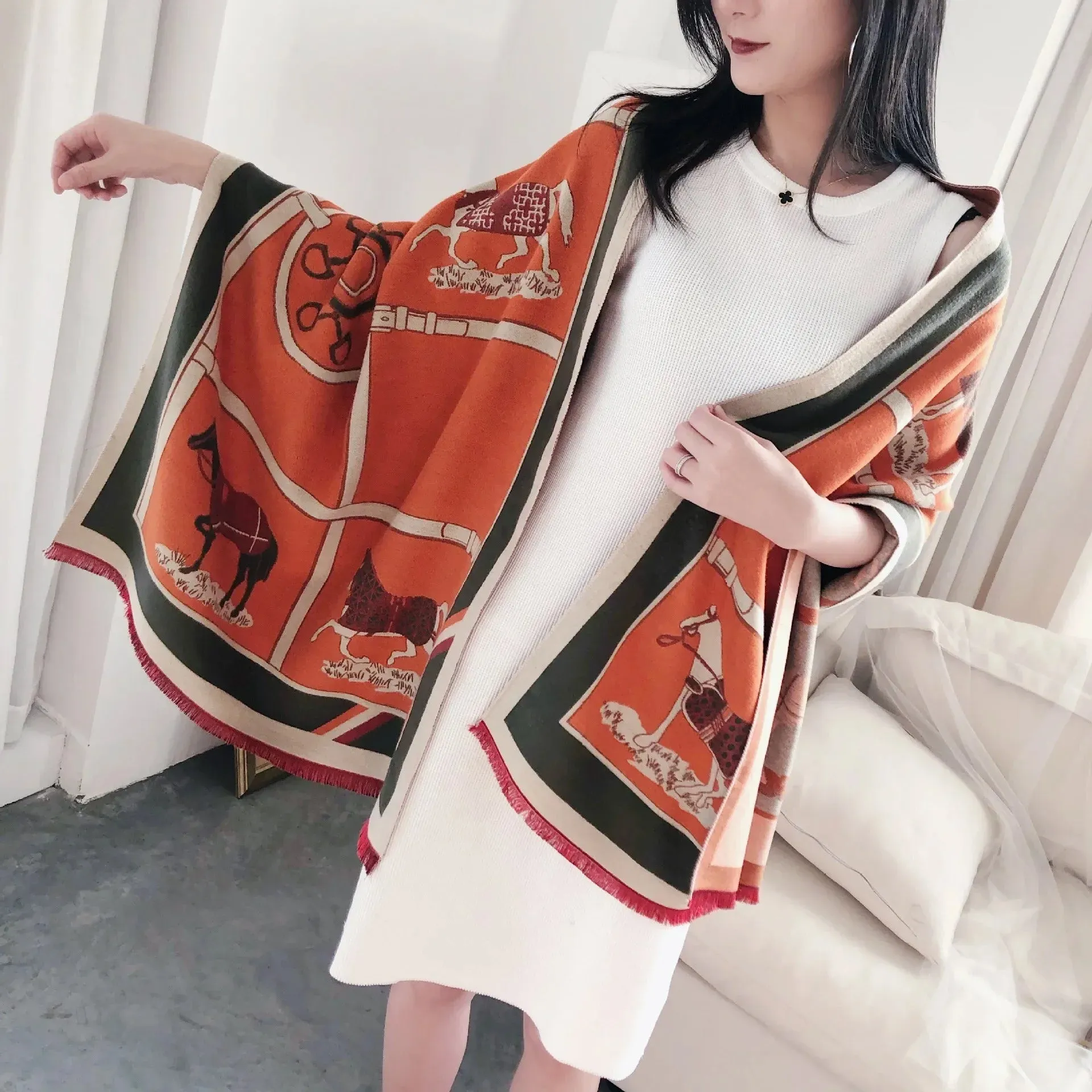 Women's Winter Scarf Luxury  Design Warm Pashmina Blanket