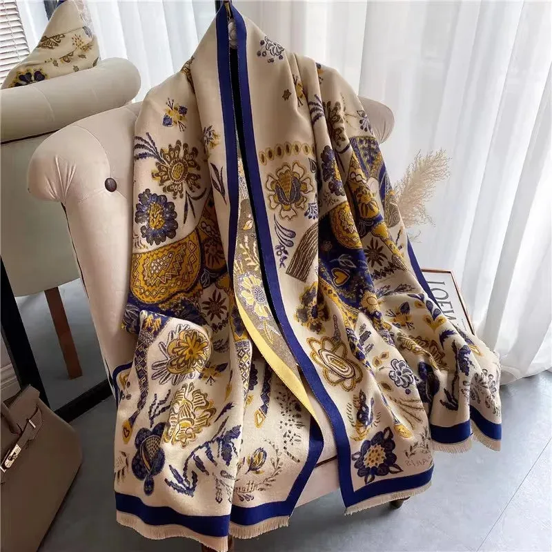 Women's Winter Scarf Luxury  Design Warm Pashmina Blanket