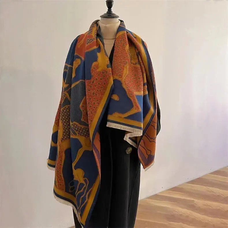 Women's Winter Scarf Luxury  Design Warm Pashmina Blanket
