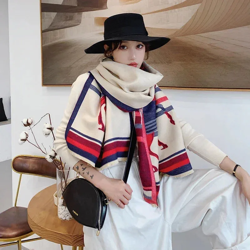 Women's Winter Scarf Luxury  Design Warm Pashmina Blanket