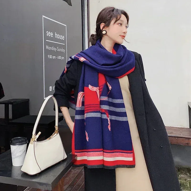 Women's Winter Scarf Luxury  Design Warm Pashmina Blanket