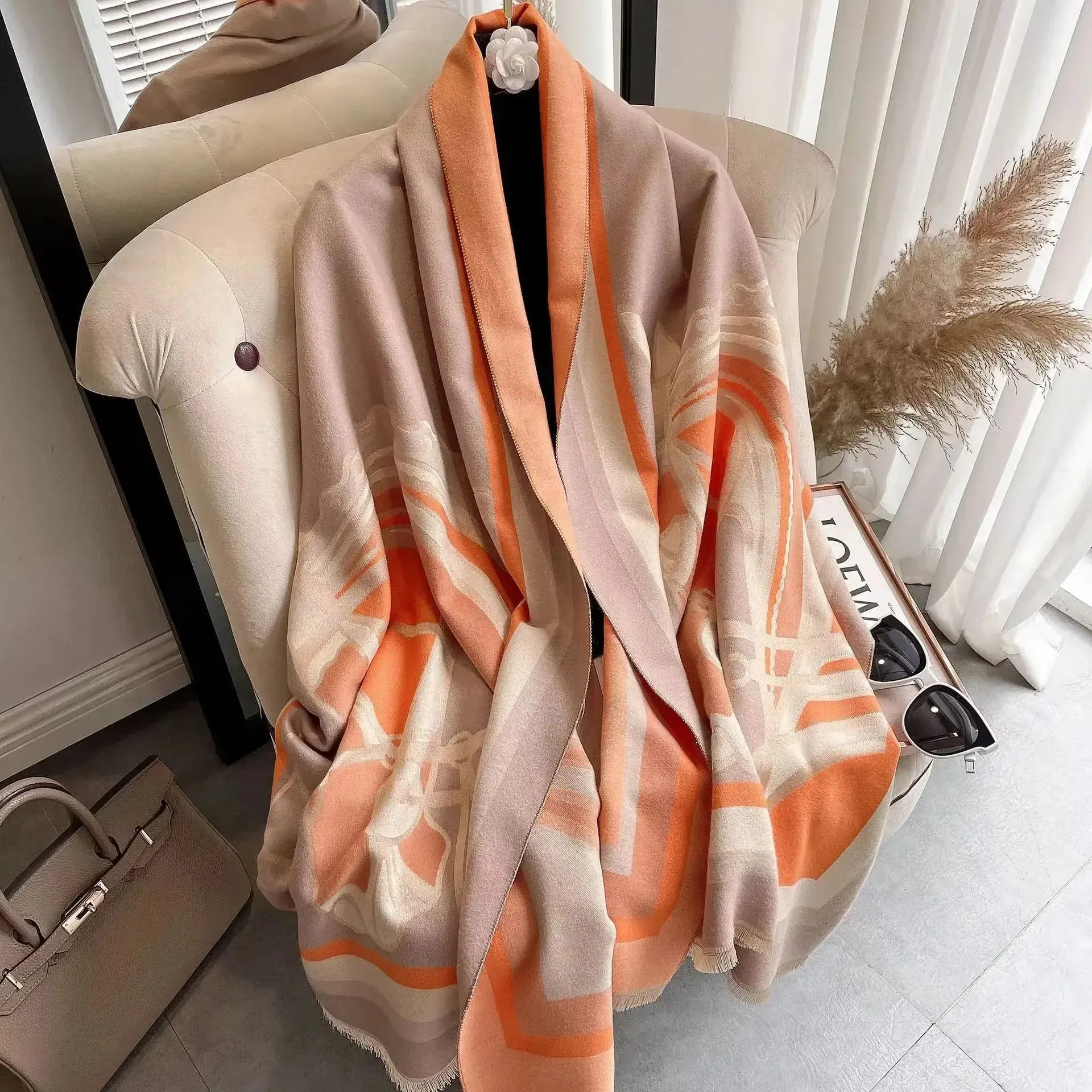 Women's Winter Scarf Luxury  Design Warm Pashmina Blanket