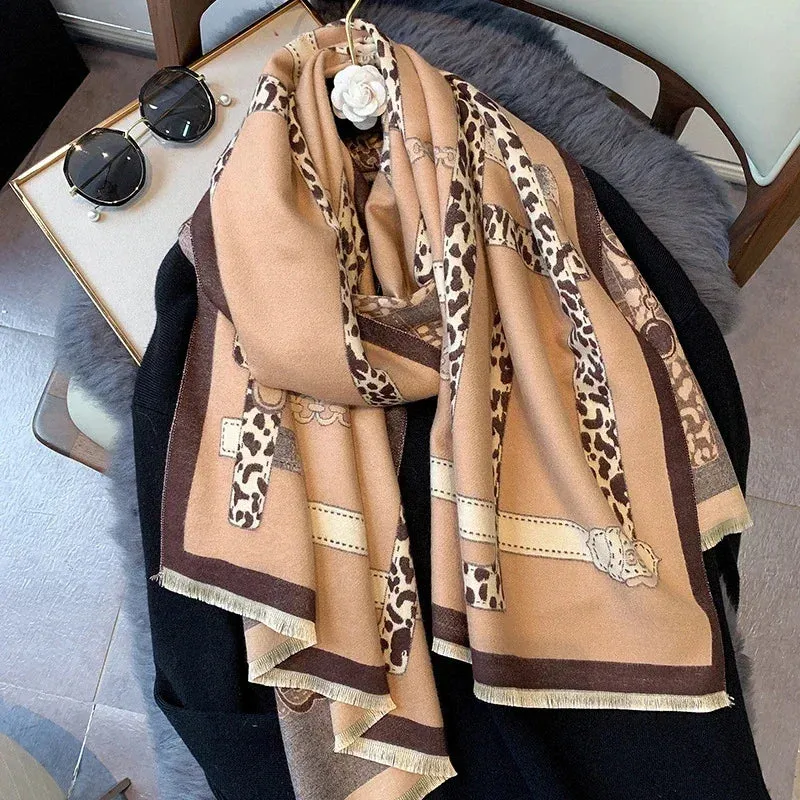 Women's Winter Scarf Luxury  Design Warm Pashmina Blanket