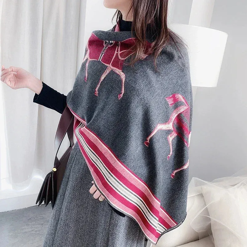 Women's Winter Scarf Luxury  Design Warm Pashmina Blanket