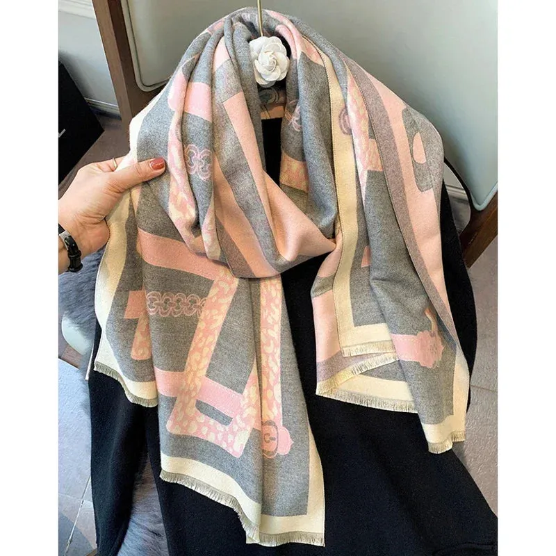 Women's Winter Scarf Luxury  Design Warm Pashmina Blanket