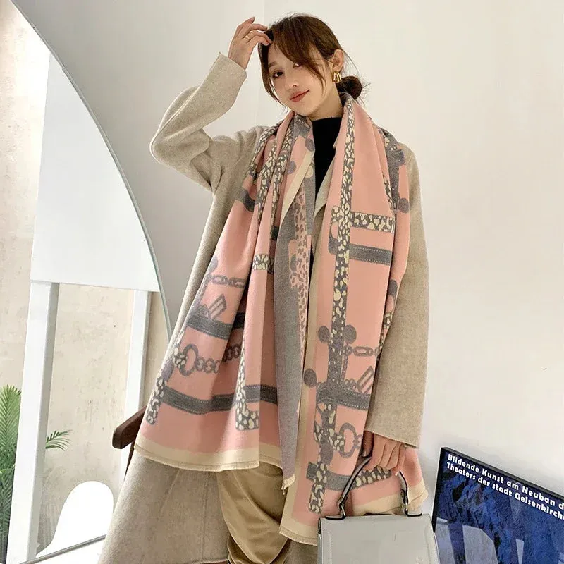 Women's Winter Scarf Luxury  Design Warm Pashmina Blanket