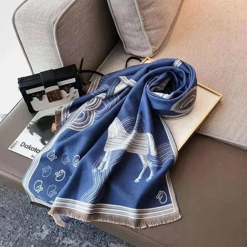 Women's Winter Scarf Luxury  Design Warm Pashmina Blanket