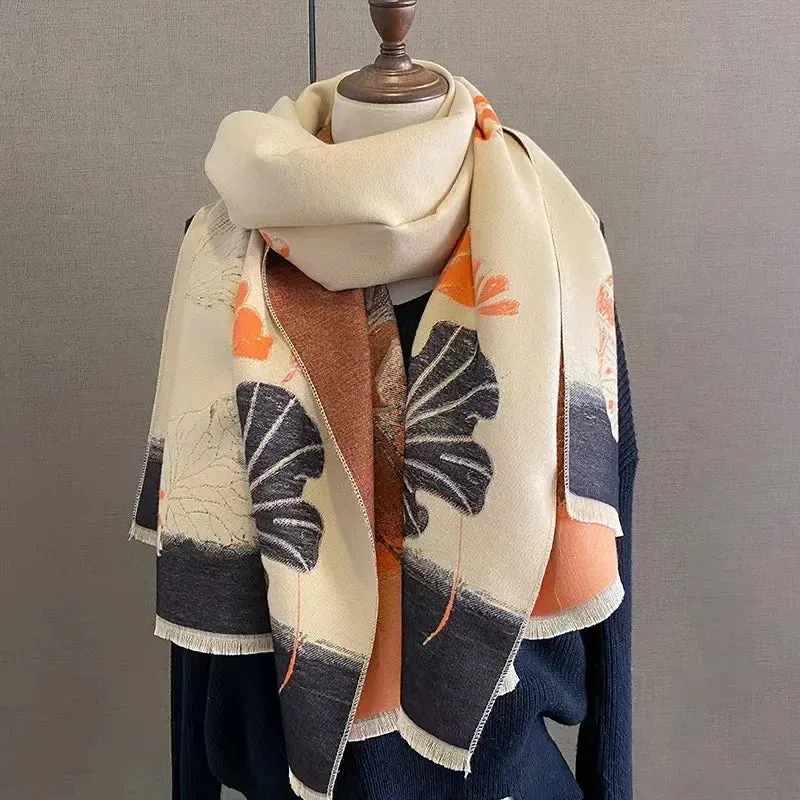 Women's Winter Scarf Luxury  Design Warm Pashmina Blanket