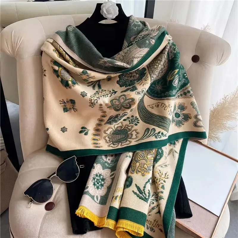 Women's Winter Scarf Luxury  Design Warm Pashmina Blanket