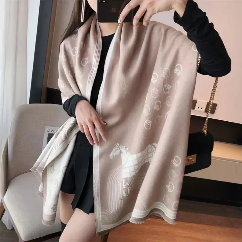 Women's Winter Scarf Luxury  Design Warm Pashmina Blanket