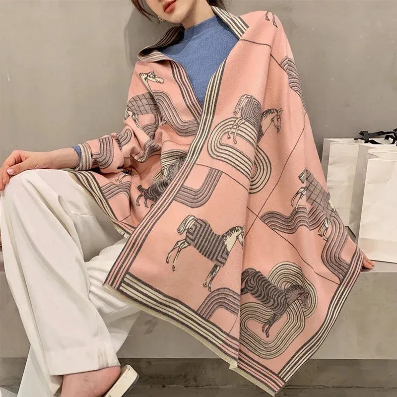 Women's Winter Scarf Luxury  Design Warm Pashmina Blanket